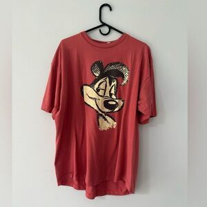 90s Vintage Acme Clothing Pepe Le Pew Character Mon Cherie Graphic Tee Shirt XXL